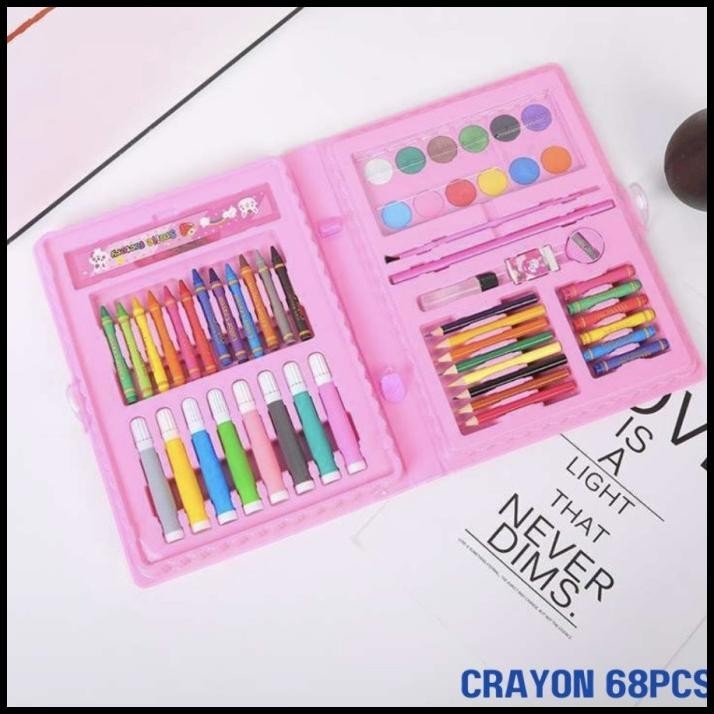 

DISKON SET ALAT TULIS ANAK KRAYON & PASTEL WARNA WARNI 68PCS / SET CRAYON 68PCS !!!