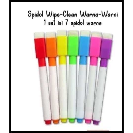

GRATIS ONGKIR SPIDOL WIPE CLEAN WARNA-WARNI (1 SET ISI 7 WARNA) !!!!