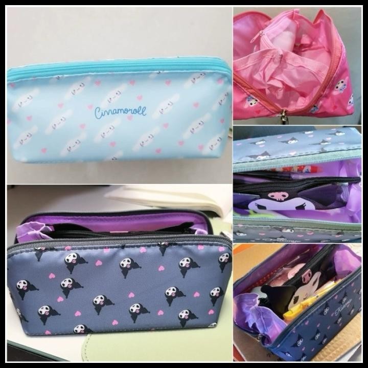 

TERBARU KAWAII SANRIO PENCIL BOX MAKE UP BAG KOTAK PENSIL TAS MAKE UP KUROMI !!