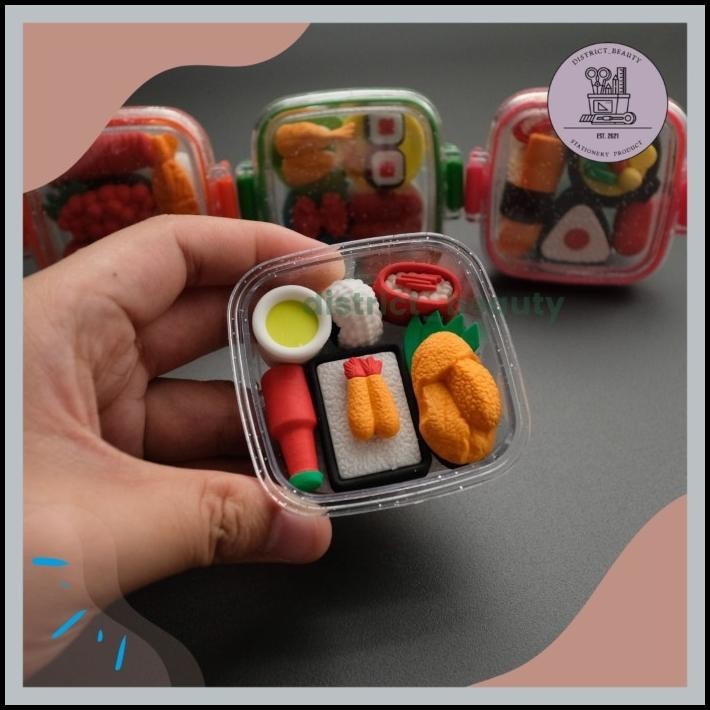 

TERBARU PENGHAPUS SUSHI FREE KOTAK MAKAN ISI 4 PCS SETIP KARET MAKANAN JEPANG !!