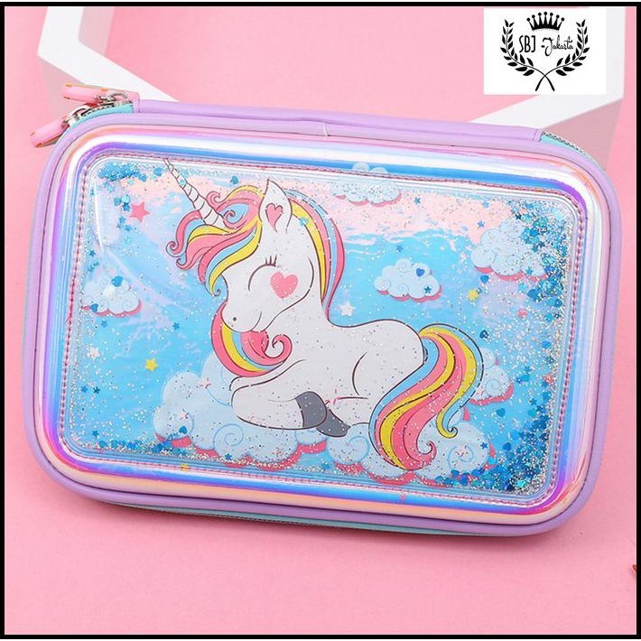 

BEST DEAL TEMPAT PENSIL KOTAK PENSIL MODEL SMIGGLE LOOKALIKE KITTYCORN UNICORN !!
