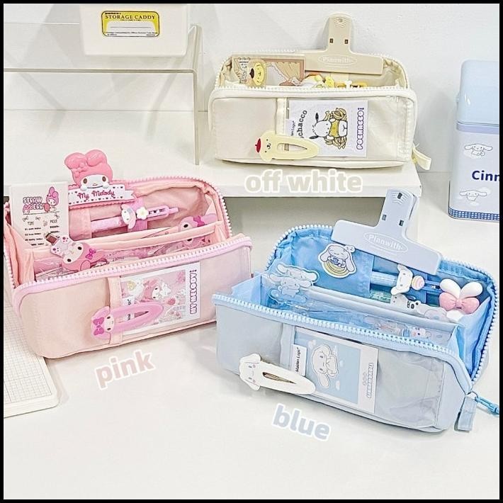 

HOT DEAL KOREA STYLE BIG PENCIL BOX ORGANIZER BAG KOTAK PENSIL POLOS LUCU !