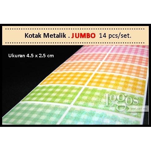 

BEST DEAL KOTAK METALIK JUMBO STIKER LABEL KOSMETIK BOTOL BESAR RICE BOX MAKANAN !