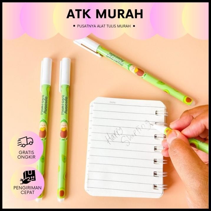 

GRATIS ONGKIR PULPEN LUCU IMUT AESTHETIC TERMURAH PEN BISA DIHAPUS ALPUKAT1 LUSIN - !