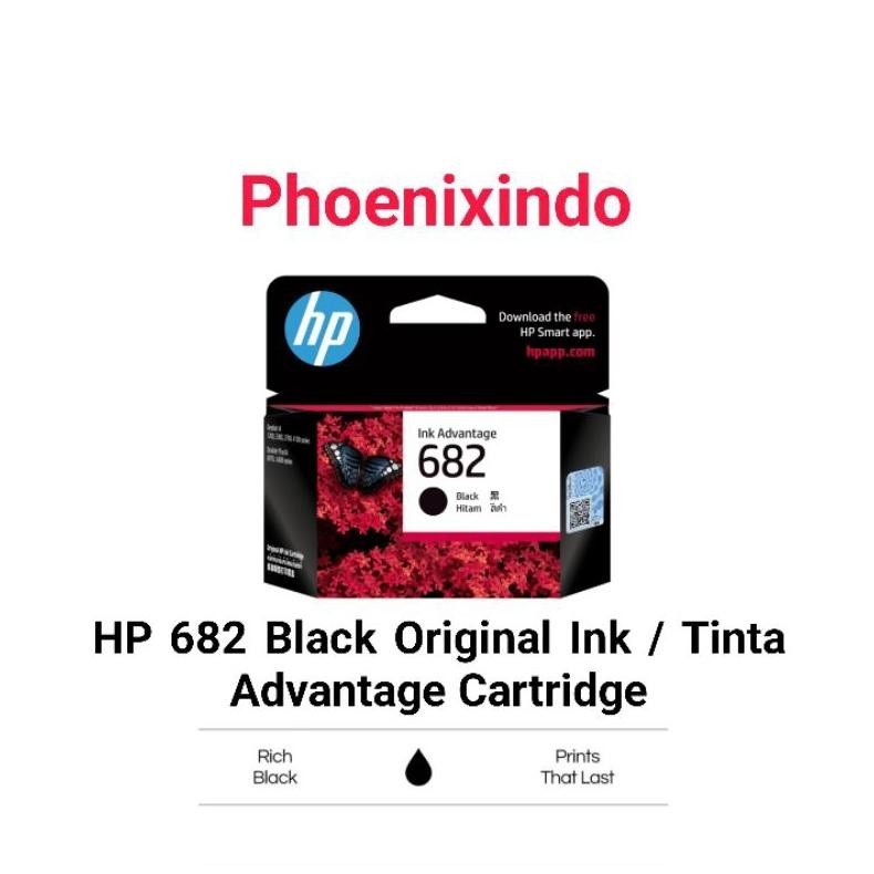 Tinta HP 682 Black HP682 HP682B 682B Original Ink Advantage Cartridge