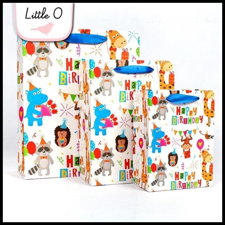 

HOT DEAL FREE NAME TAG CUTE ANIMAL BIRTHDAY PAPER BAG KANTONG KERTAS ULTAH ANAK !!!