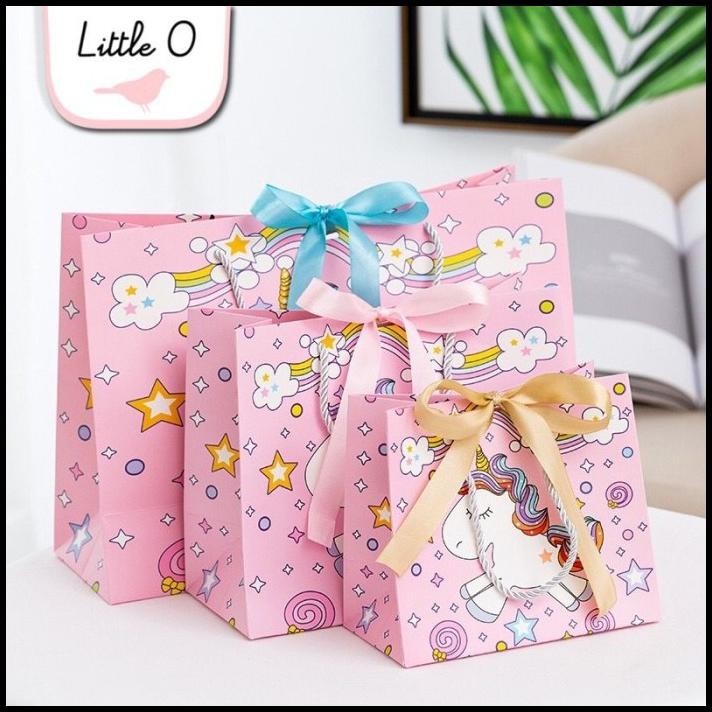 

TERMURAH PINK UNICORN PAPERBAG TAS ULANG TAHUN BIRTHDAY GOODIE BAG