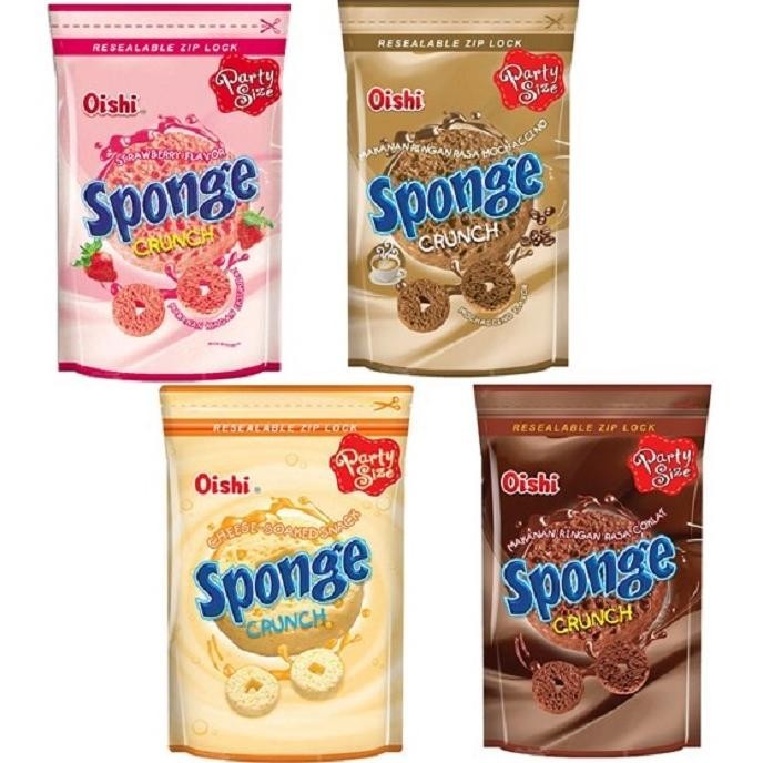 

Oishi Sponge Crunch Mochacino, Choclat, keju / chese, strawberry 100gr