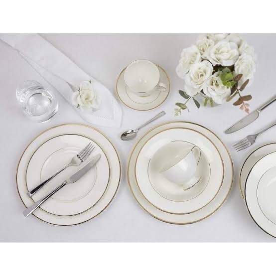 Mikasa Cameo Gold Rim Plate White St Saint James Tableware Piring