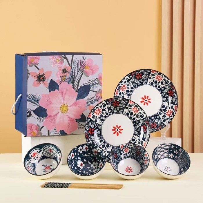 Piring Mangkok Set / Hampers Japanese Bowl Set /Gift Box Hamper Piring