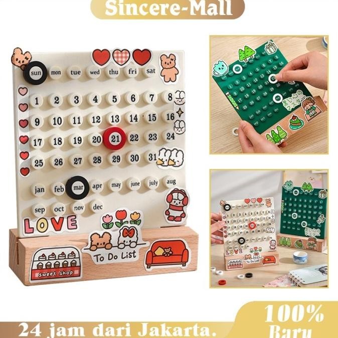 

Kalender Meja Manual Akrilik Kalender Kreatif Waktu Abadi Diy Hadiah Kualitas Premium