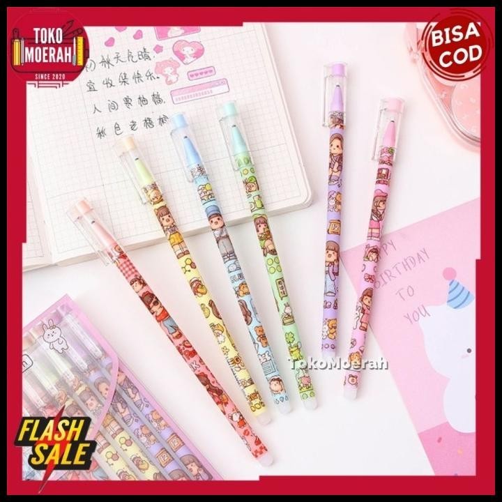 

TERBARU PULPEN MASU PEN HAPUS MARBLE MASU 1 SET 12PCS PULPEN LUCU MASU UNIK !!!!!!!