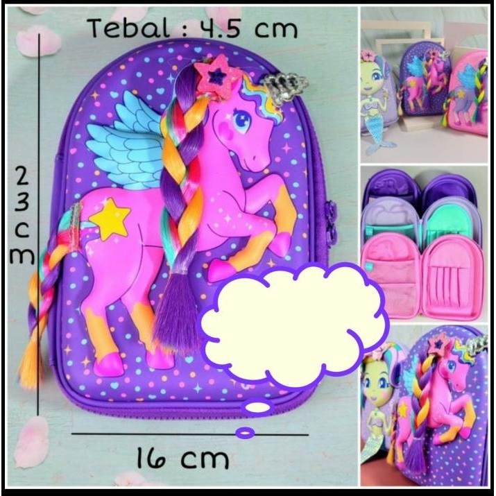 

BEST DEAL KOTAK PENSIL TEMPAT PENSIL 3D EVA HARDCASE MOTIF MERMAID DOLLY WISHES !