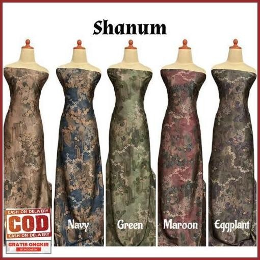 Extra Baru Kain Arm Silk Motif Jasmine Dan Shanum |  Arnami Silk Brown Murah | Harga Per Setengah Me