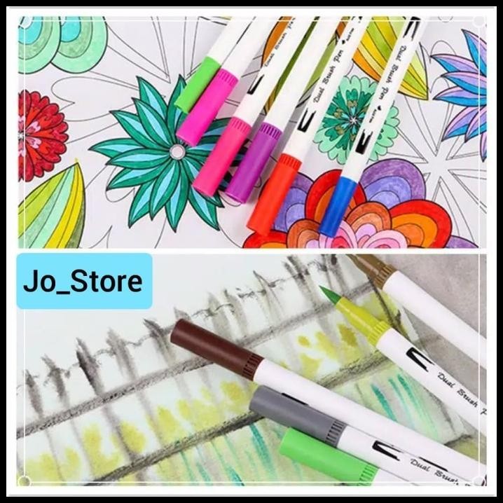 

24 COLORS BRUSH MARKER PEN AND BRUSH MARKER FOR DESIGNER ART
