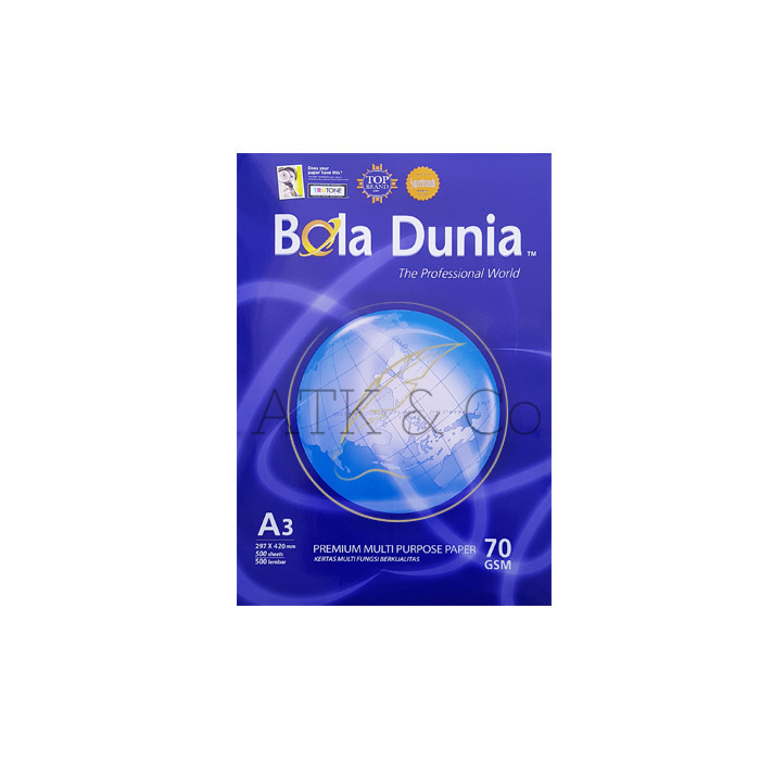 

Kertas Hvs A3 70Gr Bola Dunia - Kertas A3 Bola Dunia 70Gr