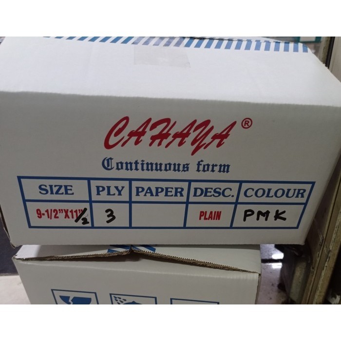 

Kertas Continuous Form 3 Ply Ncr 9.5X11 Dibagi 2