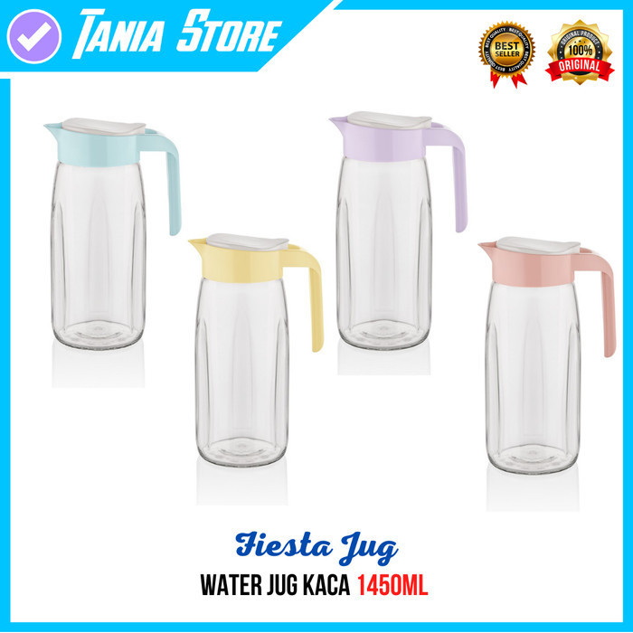 Botol Water Jug Wadah Kaca 1,4 Liter Teko Air - Fiesta