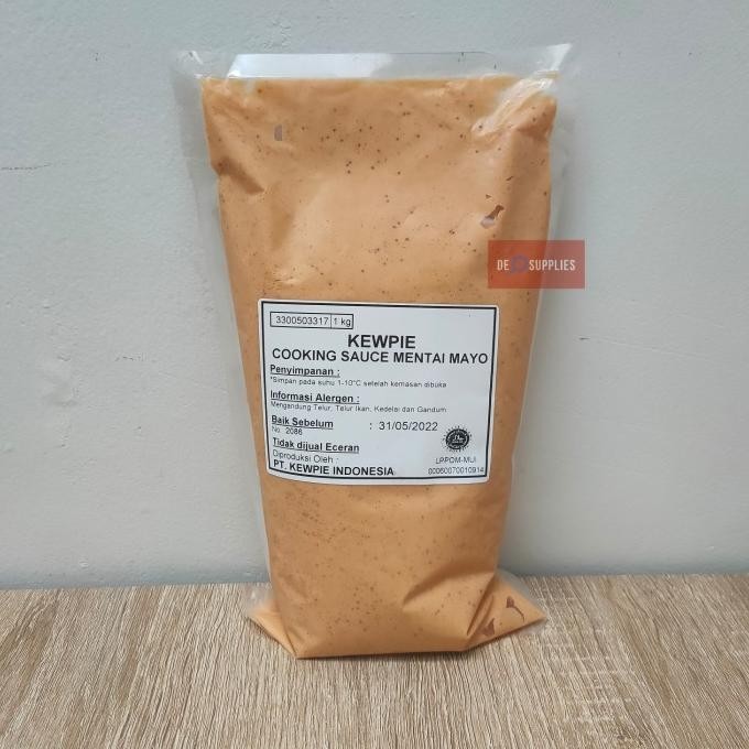 

Kewpie Mentai Mayo Cooking Sauce 1kg - Saus Mentai Sushi Salmon Halal TRS
