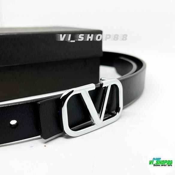 Belt Valentino Kulit 2.5Cm Ikat Pinggang Wanita Import Kualitas Premium