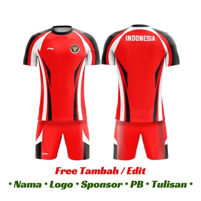 Setelan Jersey Bulutangkis Badminton Olimpiade Tokyo 2021 Indonesia