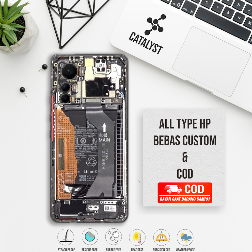 (Buy 1 Get 2) Garskin Skin xiaomi mi 12 lite fullbody mesin teardown - Fullbody Kode - 4R3P - Bisa c