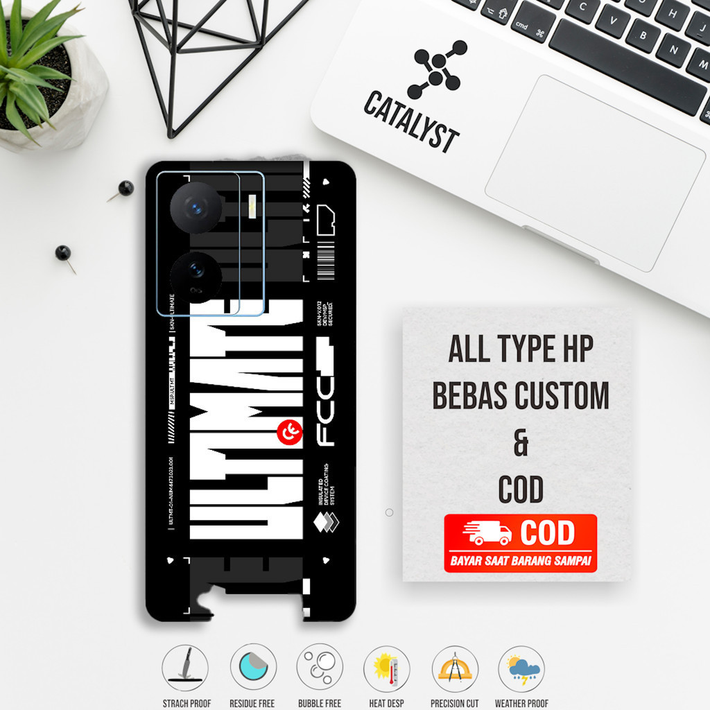 (Buy 1 Get 2) Garskin Skin iqoo Z7 5G Fullbody Ultimate series Kode - HDV2 - Bisa custom - Sticker C