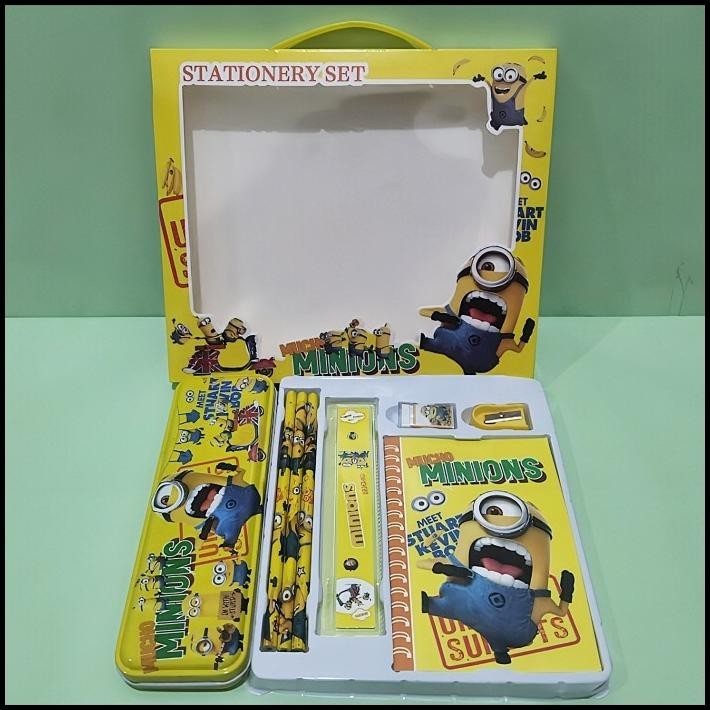 

HOT DEAL STUDY SET PAKET ALAT TULIS ANAK PERLENGKAPAN SEKOLAH KARAKTER MINIONS !!!!