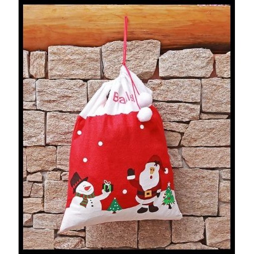 

TERMURAH KANTONG KAIN FLANEL SERUT BINGKISAN NATAL BAG KANTONG KADO CHRISTMAS !!!