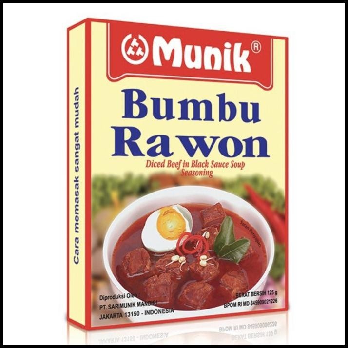 

TERMURAH BUMBU MUNIK RAWON 115 GRM BUMBU MASAK RAWON PASTI ENAK