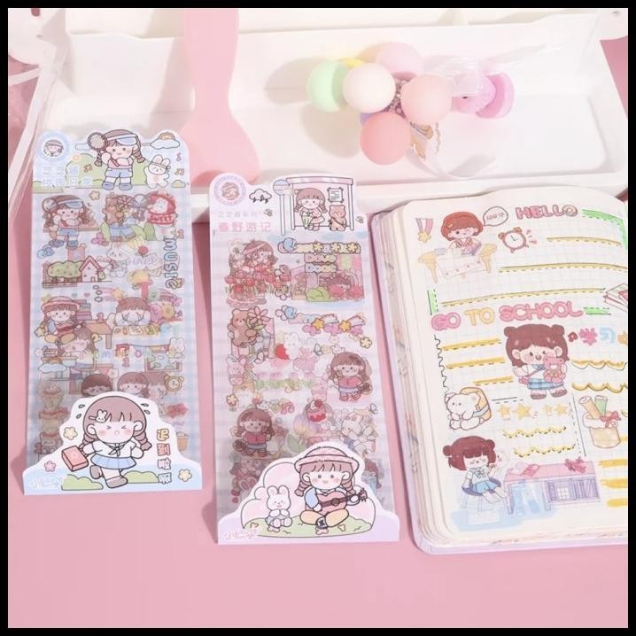 

GRATIS ONGKIR STICKER PACK 5 IN 1 GIRL PET STIKER DECO + TOOL SCRAPER CUTE DEKORATIF !!!!!!