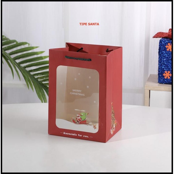 

GRATIS ONGKIR KANTONG NATAL XXL MK, KANTONG HADIAH MERRY CHRISTMAS , PAPER BAG NATAL !!