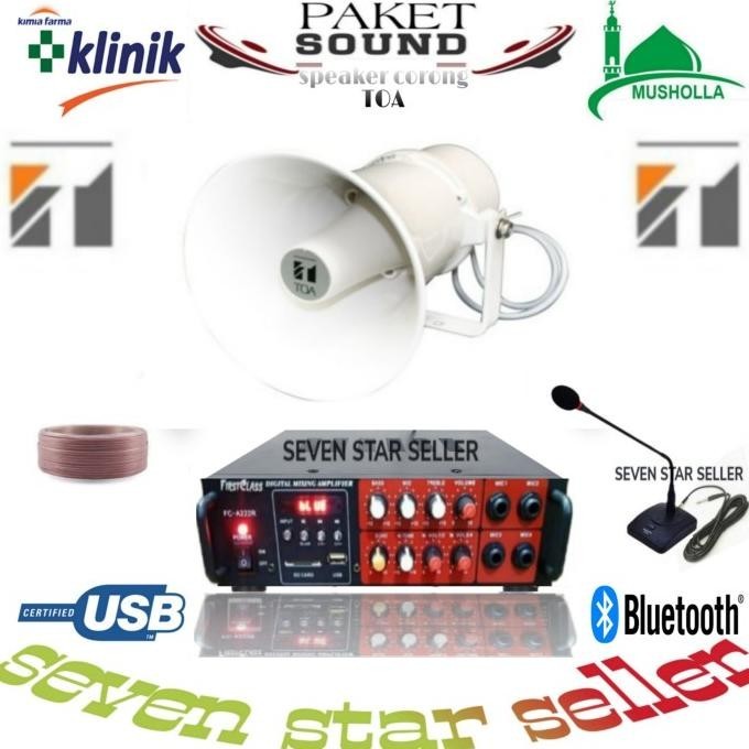 paket sound speaker corong TOA 15W mic podium 1 speaker TOA