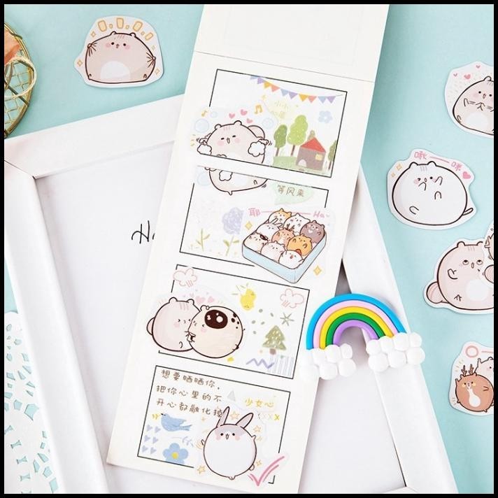 

BEST DEAL FAT MOUSE STICKER PACK CUTE LUCU STIKER SCRAPBOOK JOURNAL ISI 45 PCS