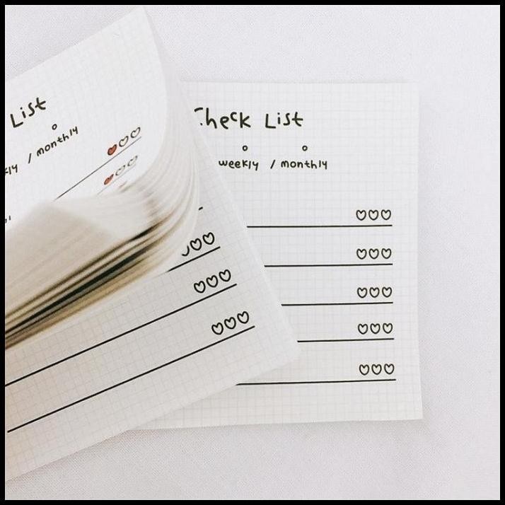 

BEST DEAL 50 LEMBAR CHECKLIST MINIMALIST SIMPLE KOREAN MEMOPAD