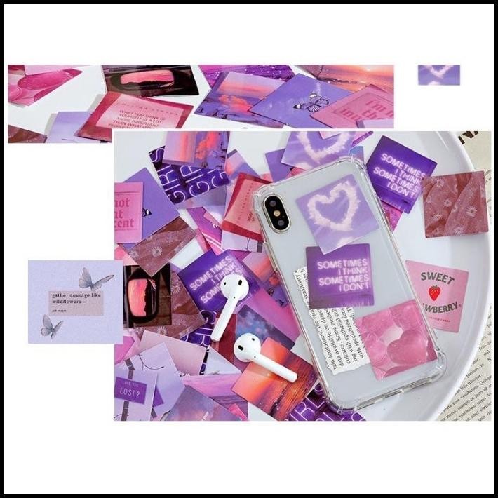 

HOT DEAL MOONLIGHT LILAC PINK STICKERS 46 PCS PLANNER JOURNAL DIARY STICKER !!!!!!!