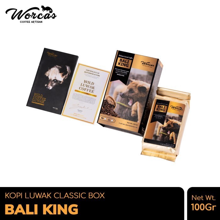 

Worcas Kopi Luwak Liar Bali King 100Gr Biji - Classic Box