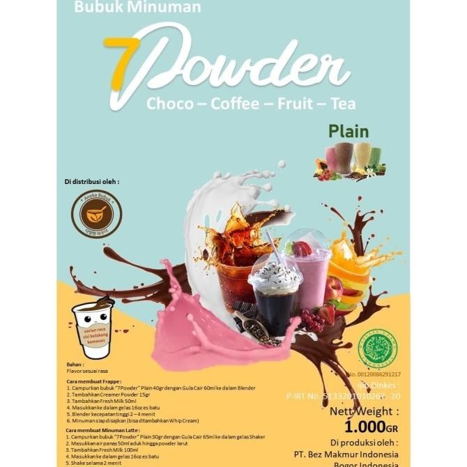 

NEW PRODUK BUBUK MINUMAN 7 POWDER RASA MANGO - PLAIN 1KG !!!!!