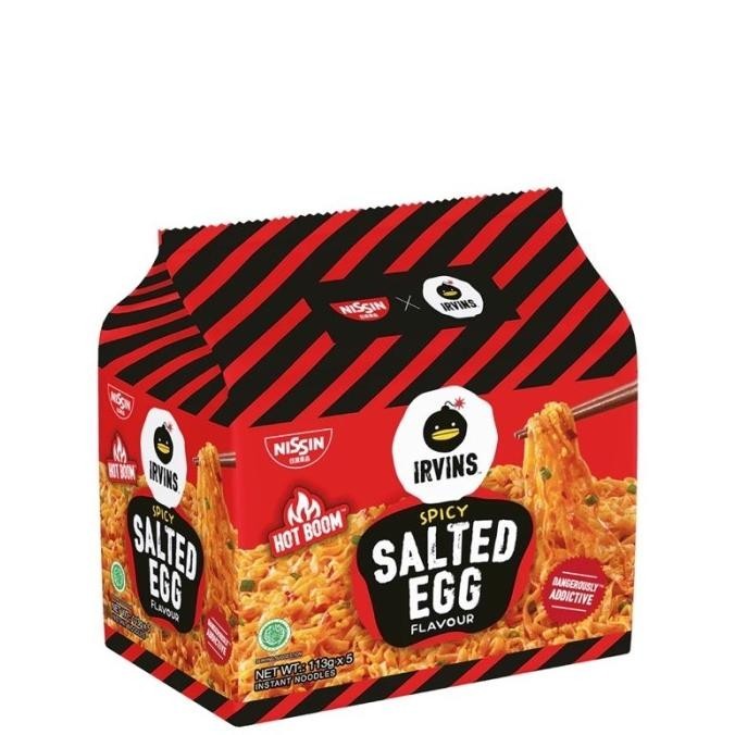 

NEW PRODUK NISSIN IRVINS SPICY SALTED EGG INSTANT NOODLES 5 X 113 GRAM !!!!!