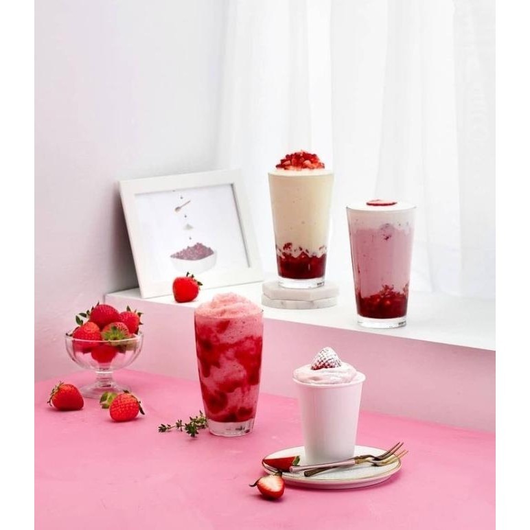

NEW PRODUK BUBUK MINUMAN RASA STRAWBERRY 1KG / SERBUK MINUMAN ANEKA RASA INSTAN !!!!!