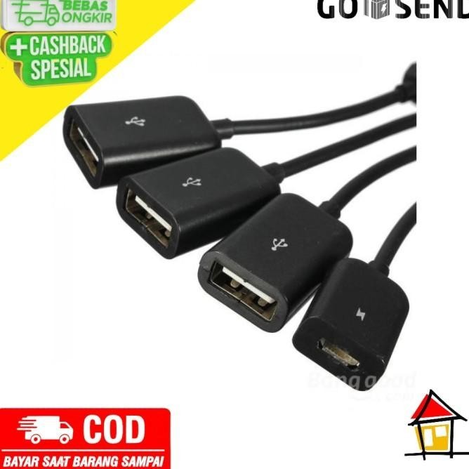 Multifunctionkabel Micro Usb Otg Hub 4 In 1 Kabel Data Dan Cas Charger Andresus