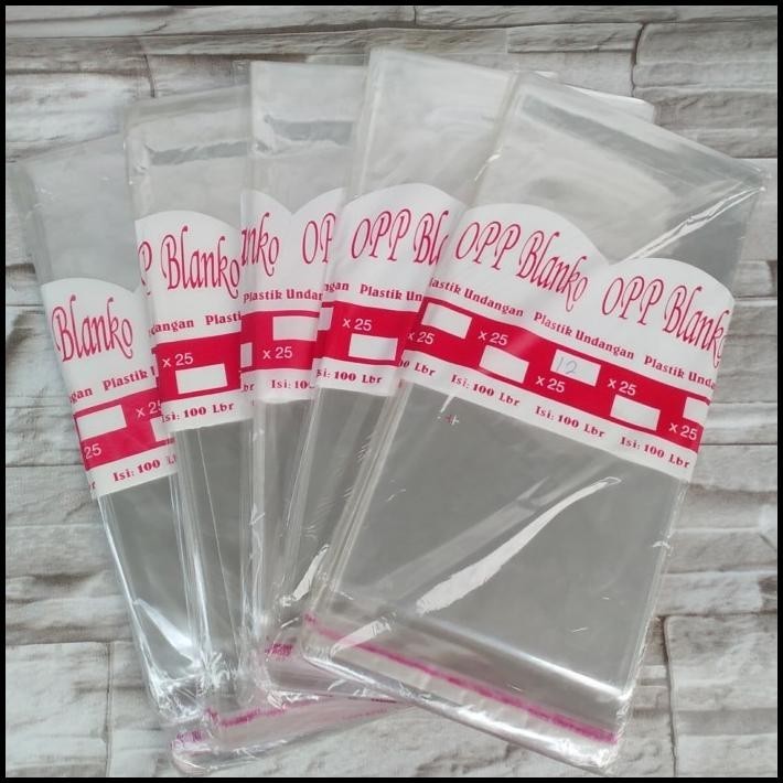 

TERBARU 11 X 25CM PLASTIK UNDANGAN LEM OPP BLANKO TIPIS 100 LEMBAR !!!!!