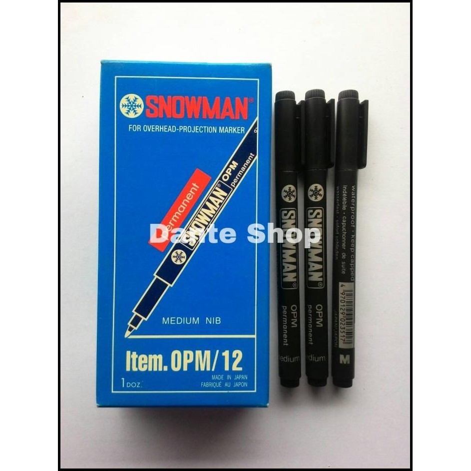 

DISKON PEN SNOWMAN PERMANENT (TULIS DI MIKA U/ OHP, DI PLASTIK) !!!!!!