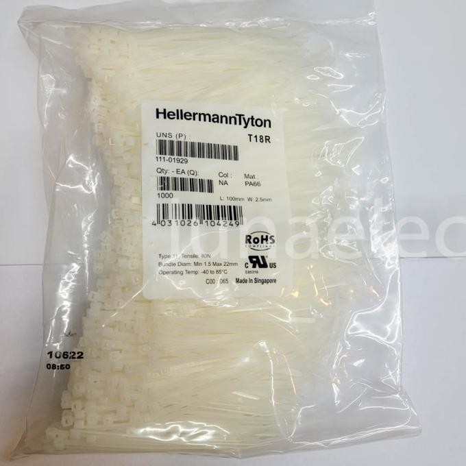 

Cable Ties T18R Insulok Natural 10 Cm 1000Pcs Kabel Ties Kualitas Premium