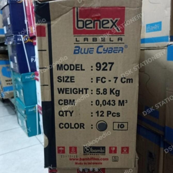 

Ordner Benex Labela 927 Folio (7Cm) Per Box Isi 12Pcs Premium Murah Baru