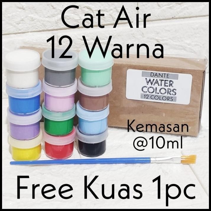 

GRATIS ONGKIR CAT AIR WATER COLORS 12 WARNA +FREE KUAS