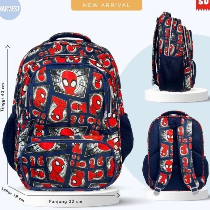 TERBARU | RANSEL SPIDERMAN HSD PREMIUM - BACKPACK TAS ANAK SEKOLAH WATERPROOF
