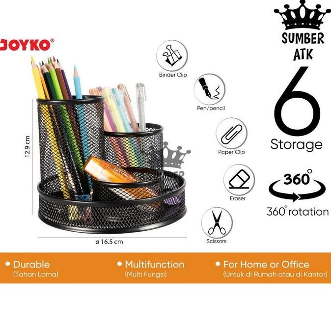 

Desk Set / Pen Holder / Tempat Alat Tulis Jaring Jala Joyko Ds-24 Kualitas Premium