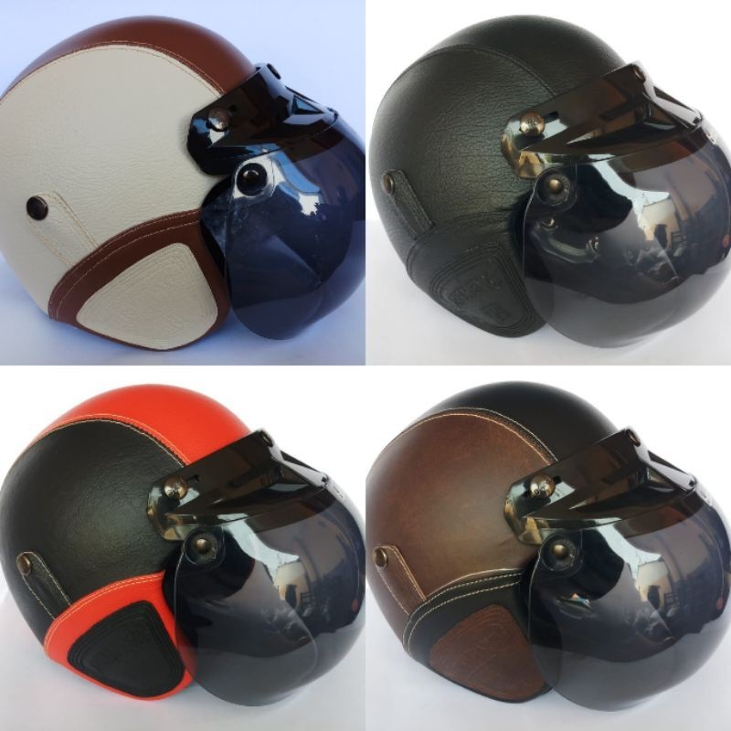 Helm Bogo SNI Helm Bogo Kulit Dewasa Retro