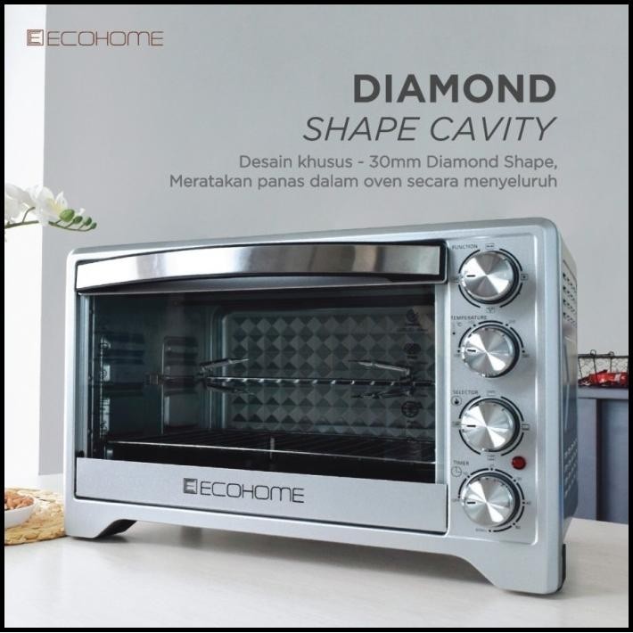 GRAB/GOSEND ECOHOME ELECTRIC OVEN PLATINUM EOP-888 FREE BONUS SPATULA